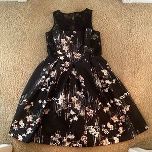 White House Black Market fit and flare dress with pockets.